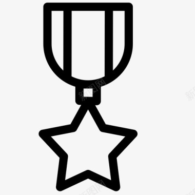 军事之星荣誉成就奖励图标图标