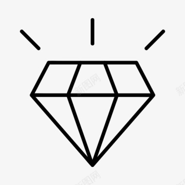 钻石明亮重要图标图标