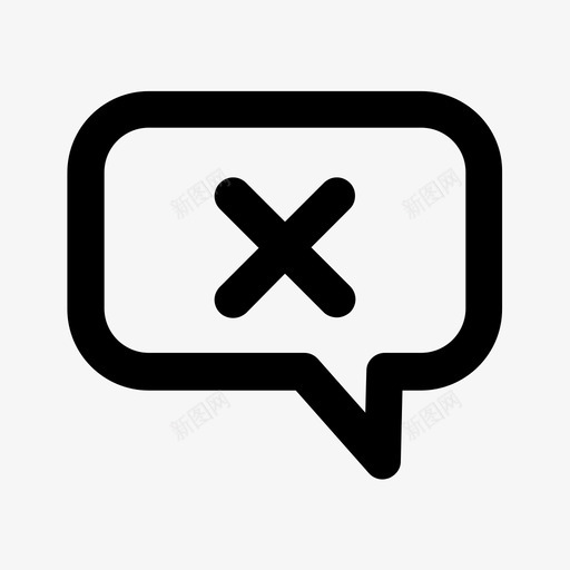 错误的标注聊天评论图标svg_新图网 https://ixintu.com 沟通 聊天 言语 评论 错误 错误的标注