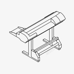 大幅面打印机绘图仪大幅面工具图标高清图片