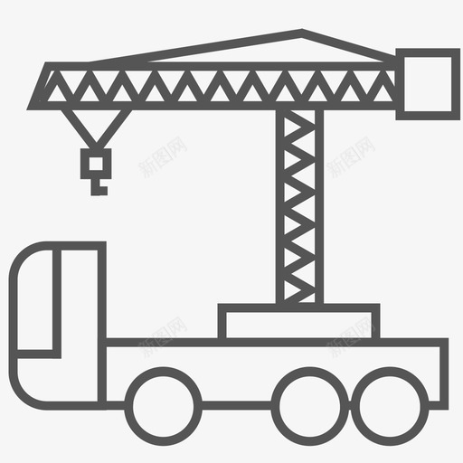 随车起重机svg_新图网 https://ixintu.com 随车起重机