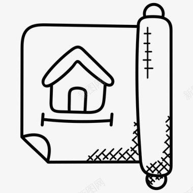 住宅建筑建筑平面图家庭地图图标图标
