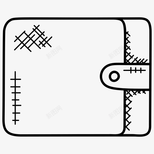 钱包钞票现金图标svg_新图网 https://ixintu.com 现金 购物涂鸦图标 钞票 钱包