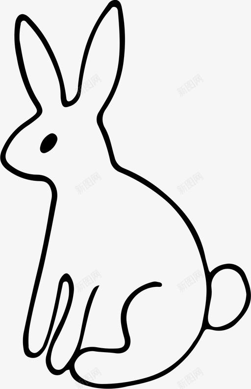 兔子动物野兔图标svg_新图网 https://ixintu.com 兔子 动物 原始风格 宠物 自然 野兔