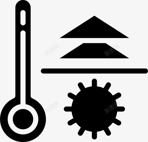 温度热温度计天气图标svg_新图网 https://ixintu.com 天气 天气固体2 温度热 温度计