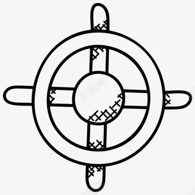 船舵舵帆船图标图标
