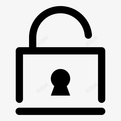 打开进入挂锁图标svg_新图网 https://ixintu.com 安全 打开 挂锁 用户界面 解锁 进入