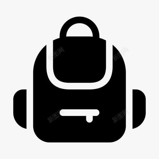 书包背包教育用品图标svg_新图网 https://ixintu.com 书包 学校用品 教育用品 背包