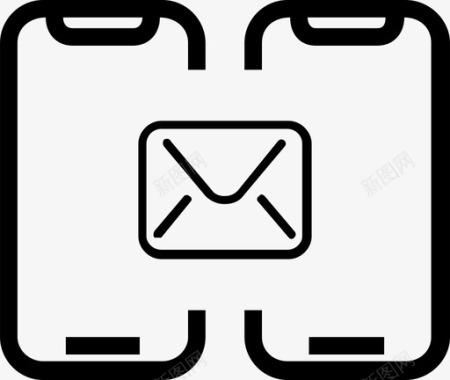 智能手机应用程序电子邮件图标图标