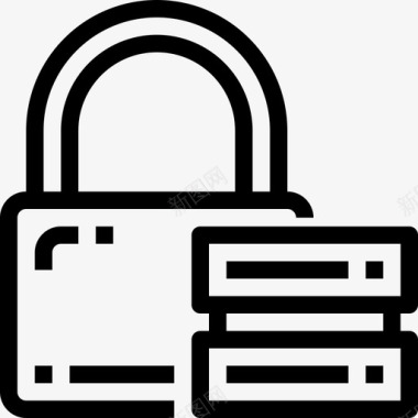数据安全锁挂锁图标图标