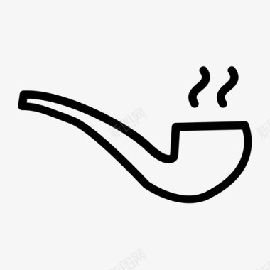 烟斗吸烟烧烤图标图标