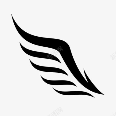 翅膀鸟的翅膀飞翔图标图标