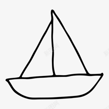 船涂鸦海洋图标图标