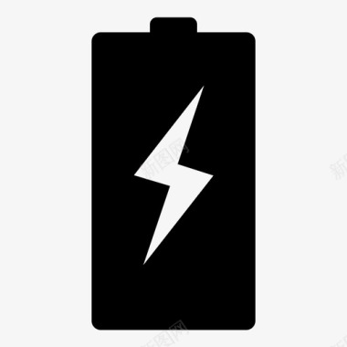 电池充电闪电图标图标