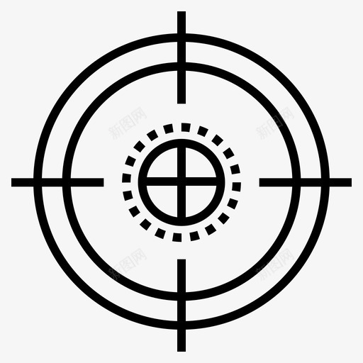 十字准线准确度瞄准图标svg_新图网 https://ixintu.com 军事路线现代战争 准确度 十字准线 瞄准