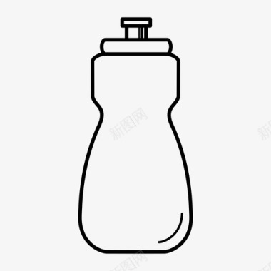 运动水瓶健身瓶跑步瓶图标图标