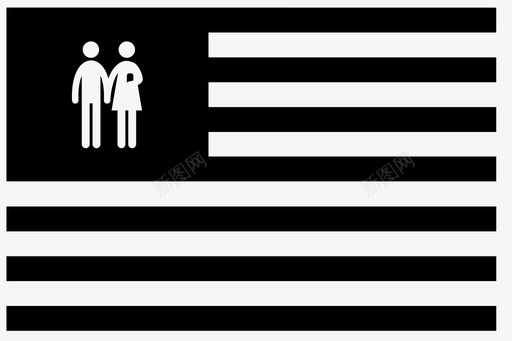 美国家庭夫妇家庭图标图标