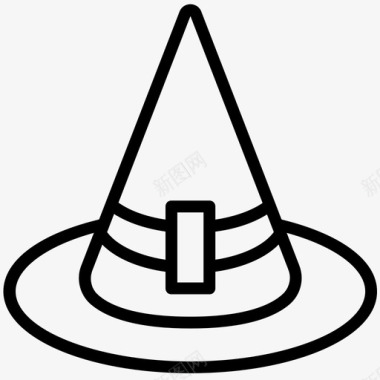 女巫帽服装万圣节图标图标
