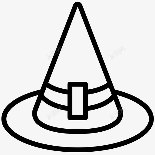 女巫帽服装万圣节图标svg_新图网 https://ixintu.com 万圣节 女巫帽 服装