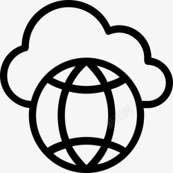 全球的服务器全球云数据库互联网图标高清图片