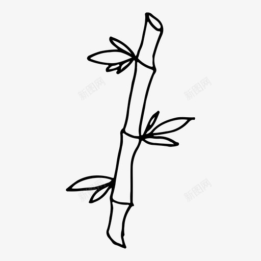 竹子瓷器涂鸦图标svg_新图网 https://ixintu.com 植物 涂鸦 瓷器 竹子 素描