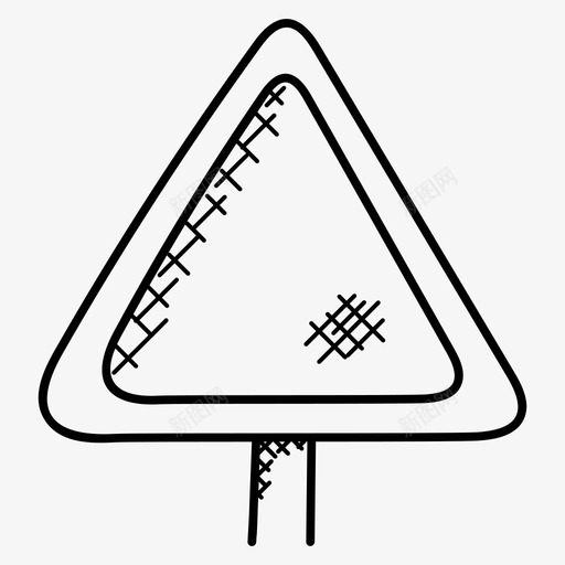 警告标志道路安全安全标志图标svg_新图网 https://ixintu.com 安全标志 建筑涂鸦图标 标志牌 警告标志 道路安全