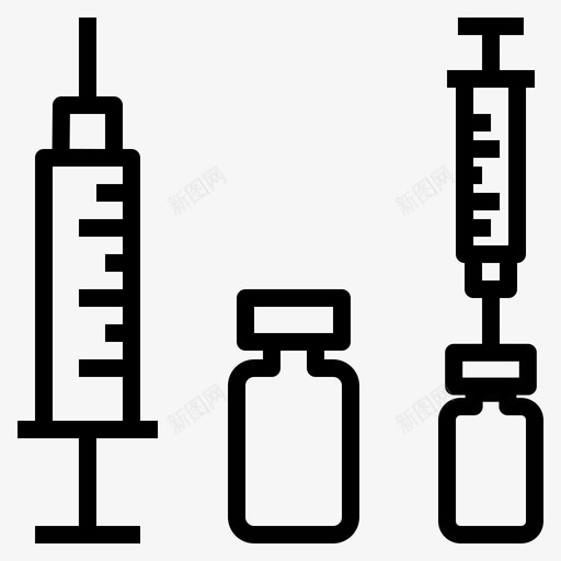 注射器药品健康图标svg_新图网 https://ixintu.com 健康 注射器 药品