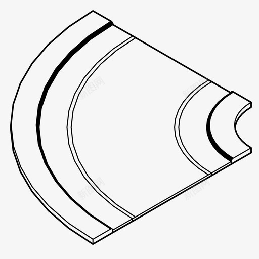 右转曲线路径图标svg_新图网 https://ixintu.com 右转 曲线 路径 路段 路线 道路