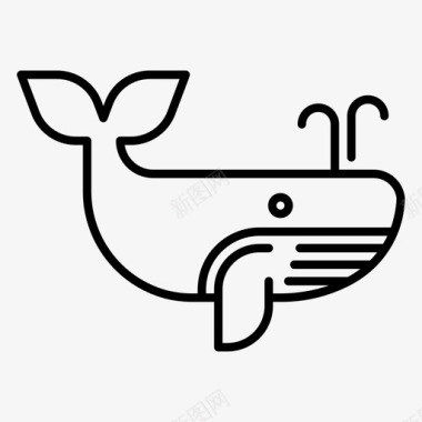 鲸鱼动物重型图标图标