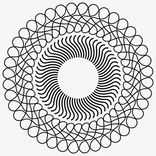 吉洛切圆装饰图标svg_新图网 https://ixintu.com 元素 吉洛切 吉洛切元素9 圆 对称 装饰