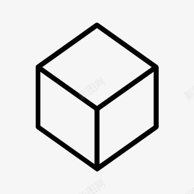 正方形立方体几何体图标图标