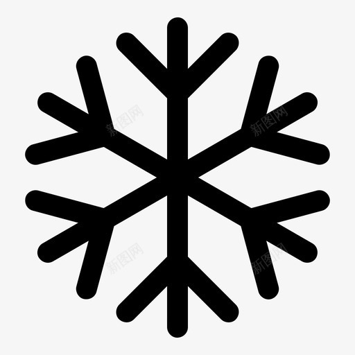 雪冰雪花图标svg_新图网 https://ixintu.com 冬天 冰 天气 雪 雪花