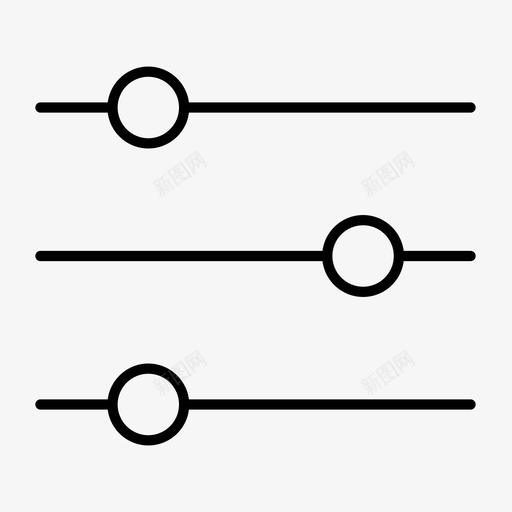 滑块音频平衡图标svg_新图网 https://ixintu.com 平衡 滑块 相等 音量 音频 音频薄