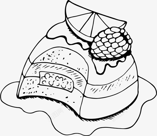 树莓果冻甜点食品糕点图标svg_新图网 https://ixintu.com 树莓果冻甜点 甜品 糕点 零食 食品