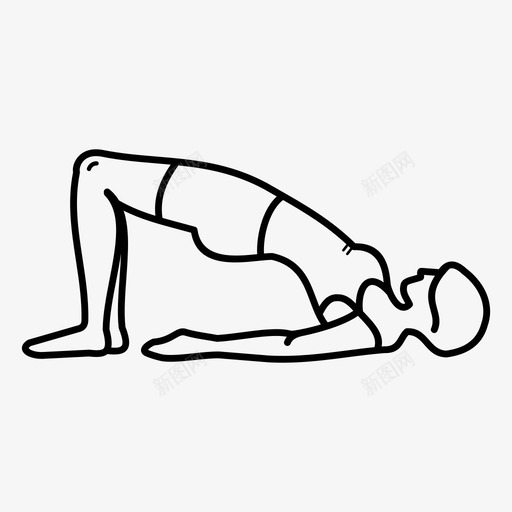 桥牌姿势锻炼健身图标svg_新图网 https://ixintu.com 体操 健身 桥牌姿势 瑜伽 锻炼