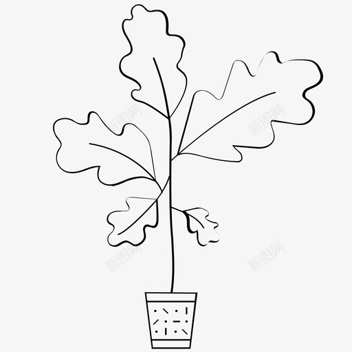 植物装饰房子图标svg_新图网 https://ixintu.com 房子 树叶 植物 装饰