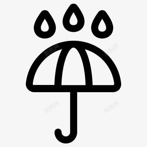 雨雨滴天气图标svg_新图网 https://ixintu.com 天气 雨 雨滴