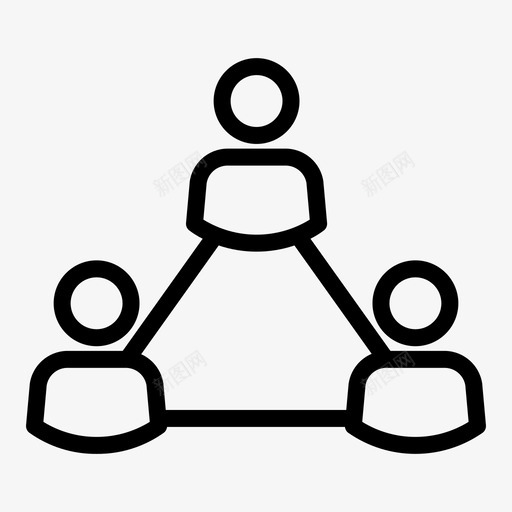 层次结构人员过程图标svg_新图网 https://ixintu.com 人员 层次结构 工作 沟通 目标 策略 过程