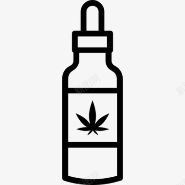 大麻油大麻cbd图标图标