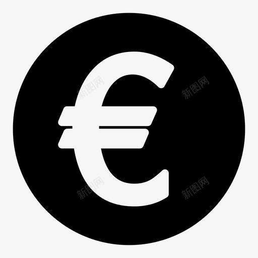 欧元买入货币图标svg_新图网 https://ixintu.com 买入 卖出 商业 支付 欧元 货币
