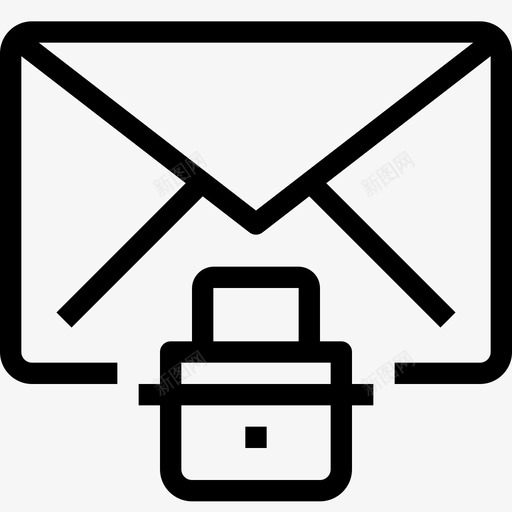 数据安全邮件消息图标svg_新图网 https://ixintu.com 互联网安全 安全 挂锁 数据安全 消息 邮件
