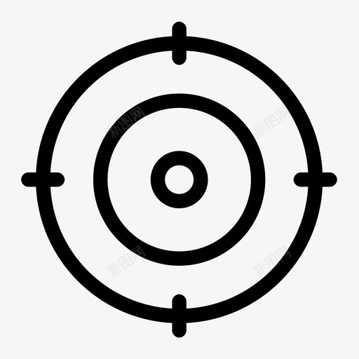 靶心瞄准定位图标svg_新图网 https://ixintu.com 基本媒介 定位 目标 瞄准 瞄准准心 精确定位 靶心