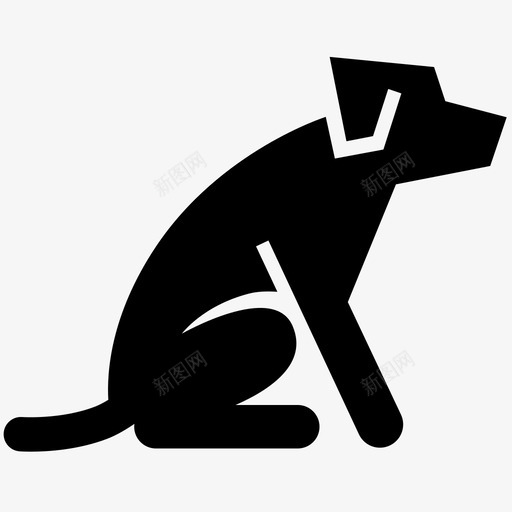 狗拉布拉多犬宠物图标svg_新图网 https://ixintu.com 坐着 宠物 小狗 拉布拉多犬 狗