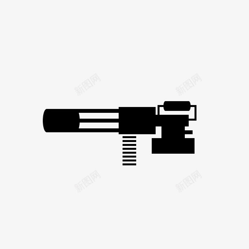 迷你枪防御机器图标svg_新图网 https://ixintu.com 军事装备 机器 武器 迷你枪 防御