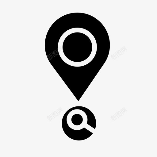 搜索位置方向查找图标svg_新图网 https://ixintu.com 图钉 地图点 搜索位置 方向 查找 项目管理图标实心