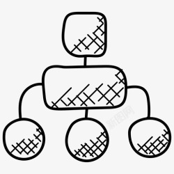 办公室工作流程层次结构网络结构网络图标高清图片