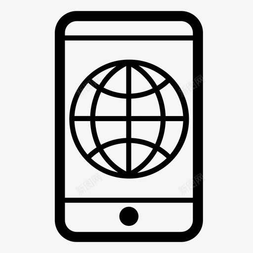 电话上网地球仪图标svg_新图网 https://ixintu.com 图标 地球仪 电话上网 软硬件