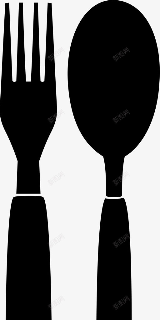 勺子和叉子吃餐馆图标svg_新图网 https://ixintu.com 勺子 勺子和叉子 吃 餐馆