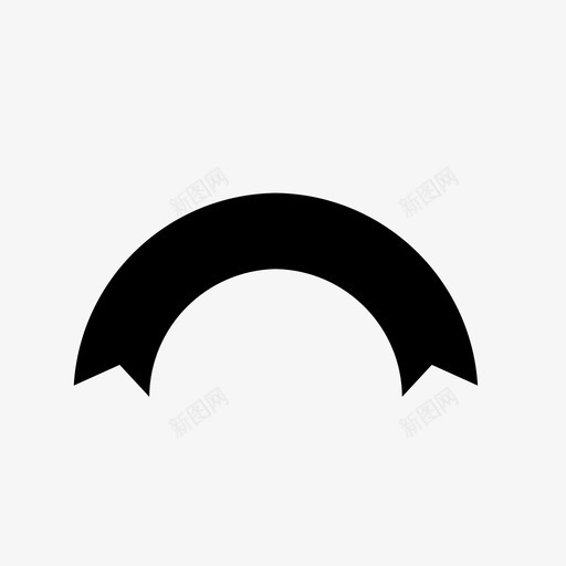 缎带曲线装饰性图标svg_新图网 https://ixintu.com 圆形 曲线 纸张 缎带 装饰性
