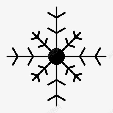 雪花冰晶雪晶图标图标